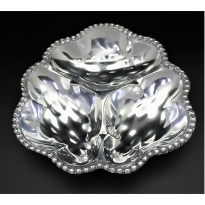 1160 - 3 SECTION BEADED CHIP AND DIP DENTED DESIGN 